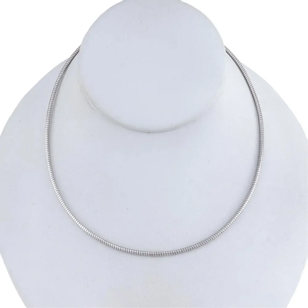 Vintage Italy Sterling Silver 925 Snake Chain Necklace 16